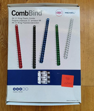 GBC Combbind 16mm A4 21 Ring Plastic Binding Combs Pack of 100 White - See info