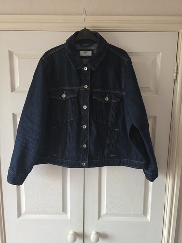 Dark indigo denim jacket - m&s,