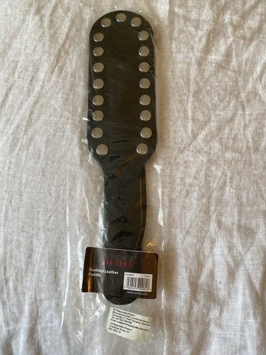 Leather spanking paddle - leather,