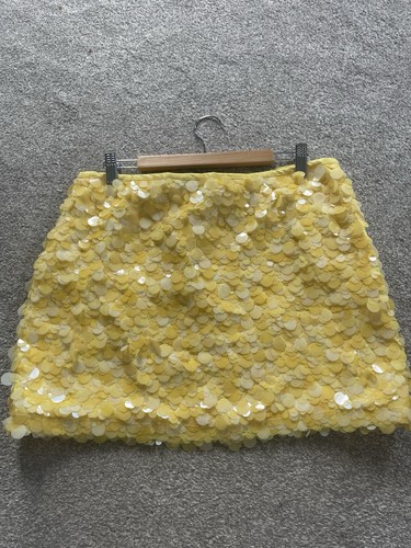 Zara yellow sequinned - zara, skirt