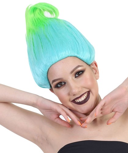 Bluish troll wig - troll,