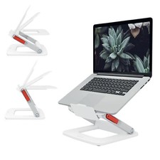Leitz Ergo Laptop Stand Height Adjustable Multi-Angle Desktop Riser Stand White
