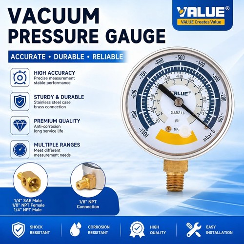 Pressure gauge accurate - pressure, 63mm