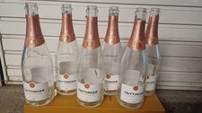 6 x Taittinger Rose Champagne Empty Bottles 75cl