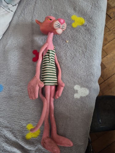 Large pink panther figurine - pink,