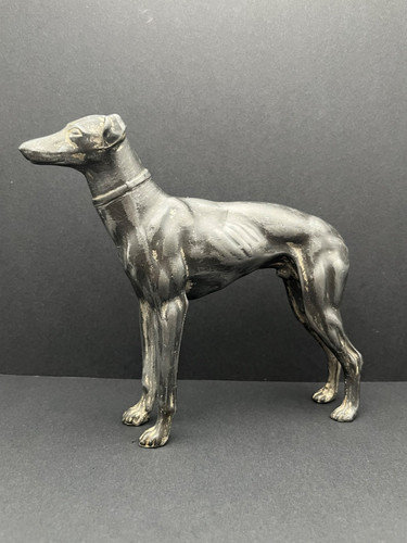 Antique greyhound dog statue - antique,