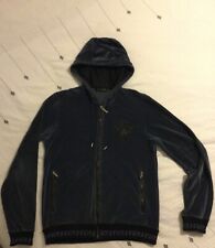 Mens Versace Dark Blue Velour Full Tracksuit Set - Size XS (pre-owned)