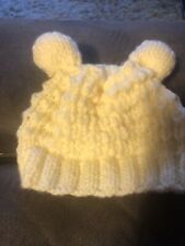 HANDMADE IN UK  Newborn Baby Photo prop Bear Hat Baby Photoshoot hat