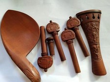 1 Set Jujube Carved Violin