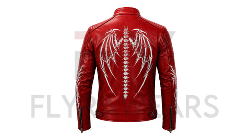 Men wing graphic leather - men's,