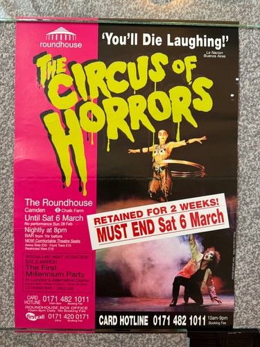 Circus horrors poster - circus,