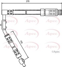 APEC Front Left Brake Hose for MG MGF 16K4F 1.6 September 2000 to February 2002