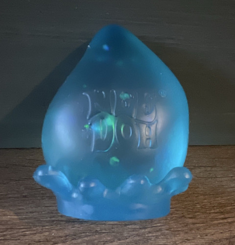 Blue glass teardrop decorative - blue,