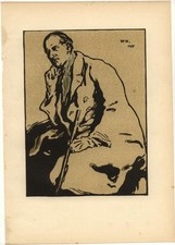 WILLIAM NICHOLSON ORIGINAL COLOUR LITHOGRAPH OF JAMES PRYDE