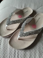 Superga White Silver Glittery