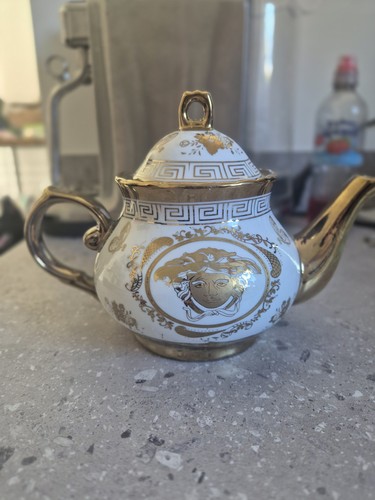 Vintage gold white porcelain - &,