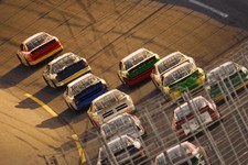 Stock Car Race Going Into A