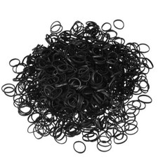 3000 Mini Black Hair Elastics