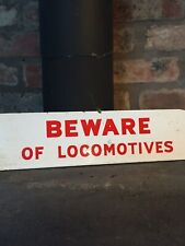 Enamel Sign BR Railway Trains Original Old Rare Advertising Antique Collectable.