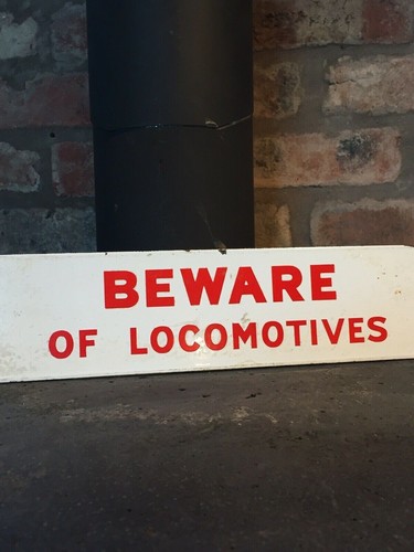 Enamel sign railway trains - sign,