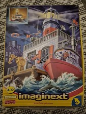Boxed Fisher Price IMAGINEXT COASTAL PATROL STATION Boat, Lighthouse & Figures