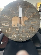 Big Sky Carvers Bear Clock 23"