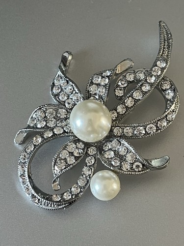 Vintage silver tone large