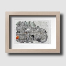 60's British Classic Car Watercolour Dads Garage Wall Art Print Picture Unframed