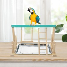  Free Standing Parrot Perch Toy Large Bird Playstand Grind Arenaceous Stick