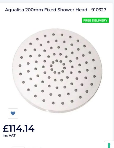 Aqualisa 200mm fixed shower - 200mm,