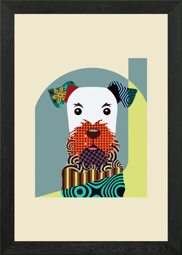 Airedale terrier dog framed - airedale,