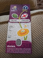 England Voucher Ticket Euro 2012 Final .