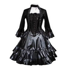 PVC Leather Ruffled Jackets