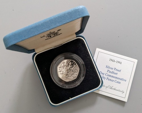 1994 silver proof piedfort 50p - proof,