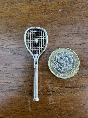 Antique brooch tennis - brooch, flat