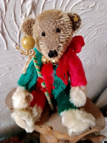 Miniature mohair bear ooak - miniature,