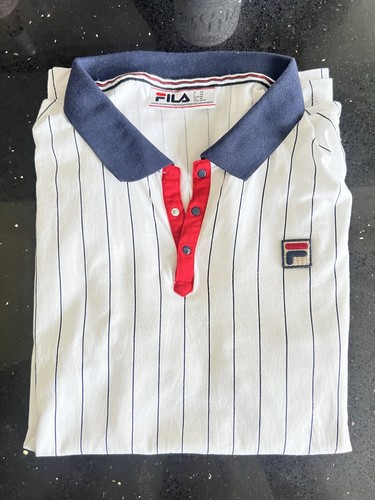 Vintage fila white pinstripe - vintage,