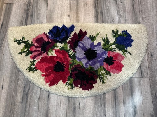 Vintage floral wool half - vintage,