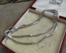 lovely heavy sterling silver venetian box link chain fully hallmarked 18''