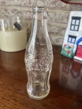 Genuine Vintage Coca Cola Clear Glass Bottle 1960s