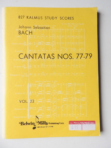 Bach cantatas nos 77 - -,