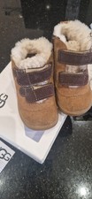 UGG Size 4 Children's Pritchard Chestnut Suede Boots Excellent Condition Used
