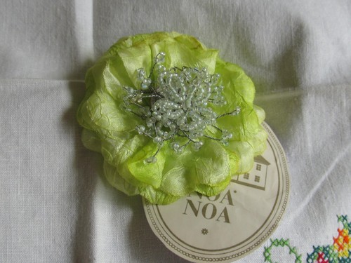 Noa dress corsage lime - noa,