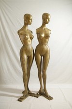 Vintage Full Size retro gold shabby chic female mannequin