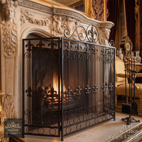 Fire screen folding metal - screen,