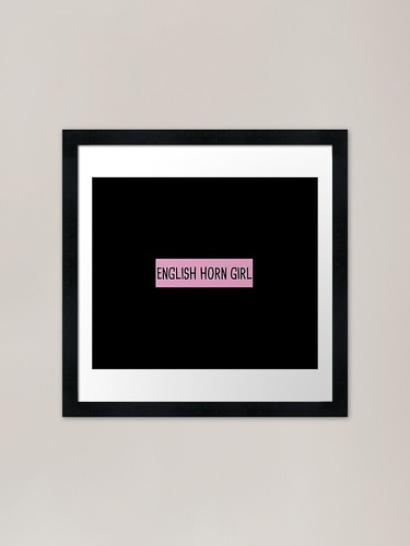 English horn girl framed art - girl,