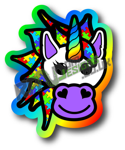 Autism unicorn car - unicorn,