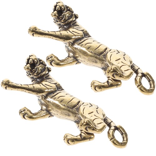 Pcs retro brass tiger statue - brass,