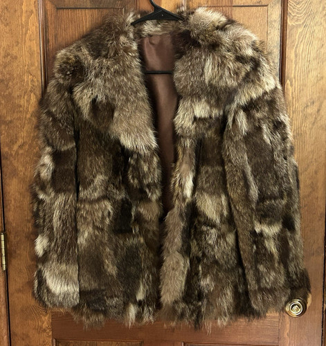 Patchwork genuine raccoon - patchwork, fur