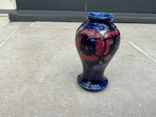 Vintage moorcroft pansy vase - vintage,
